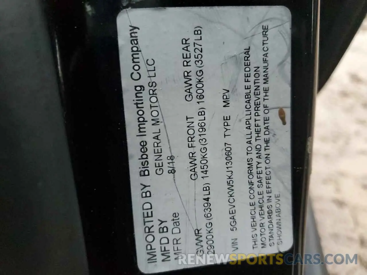 14 fotografías del automóvil dañado 5GAEVCKW5KJ130607 BUICK ENCLAVE 2019