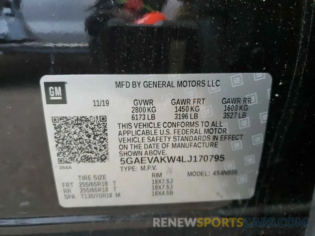 13 fotografías del automóvil dañado 5GAEVAKW4LJ170795 BUICK ENCLAVE 2020