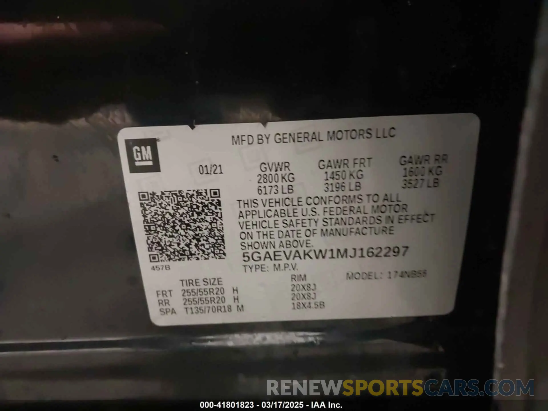 9 fotografías del automóvil dañado 5GAEVAKW1MJ162297 BUICK ENCLAVE 2021