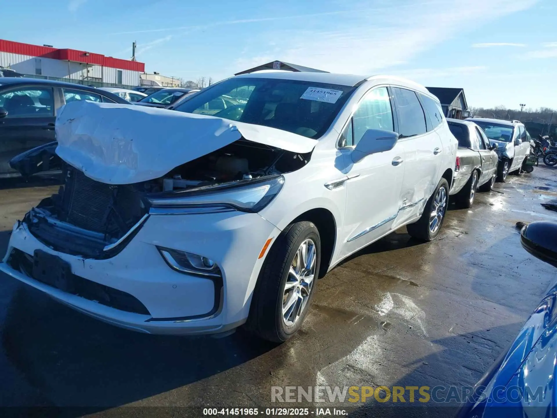 2 fotografías del automóvil dañado 5GAERCKW7NJ126549 BUICK ENCLAVE 2022
