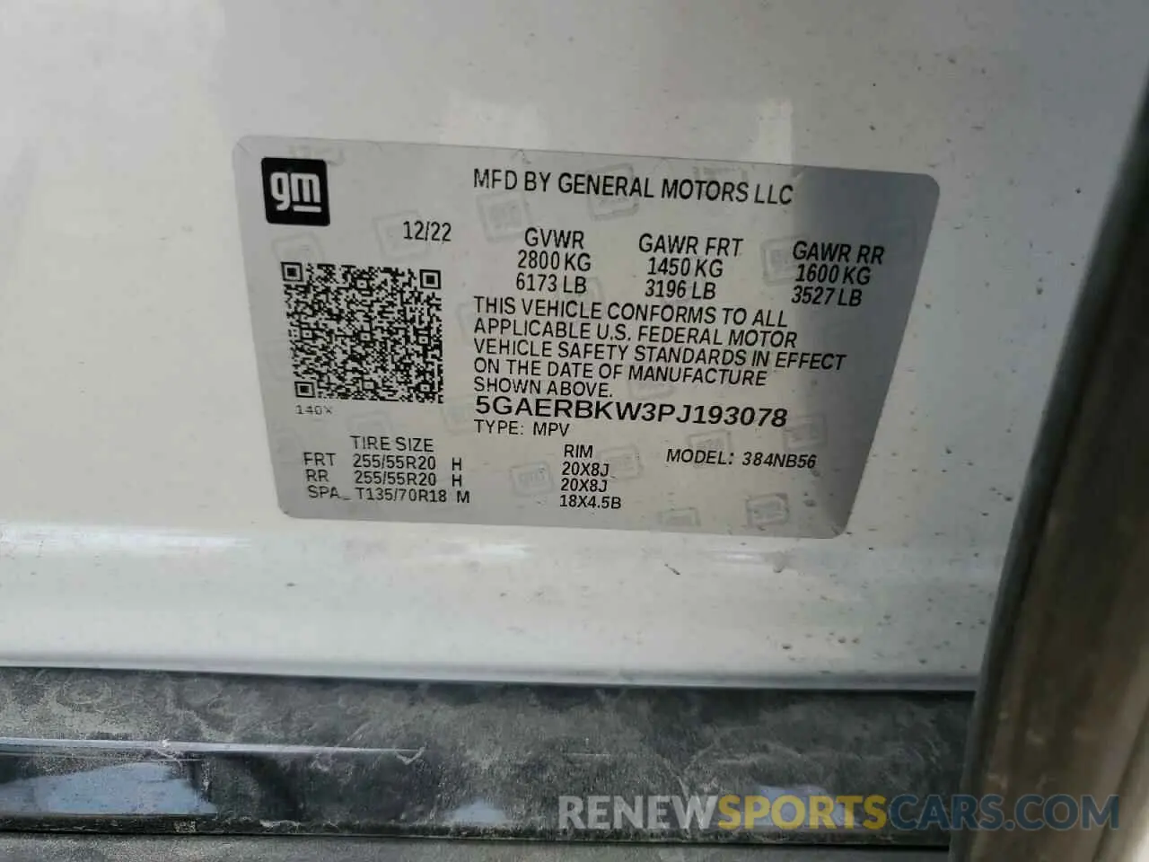 14 fotografías del automóvil dañado 5GAERBKW3PJ193078 BUICK ENCLAVE 2023