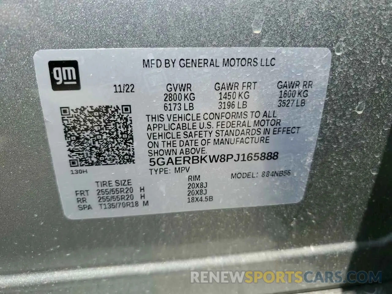 14 fotografías del automóvil dañado 5GAERBKW8PJ165888 BUICK ENCLAVE 2023
