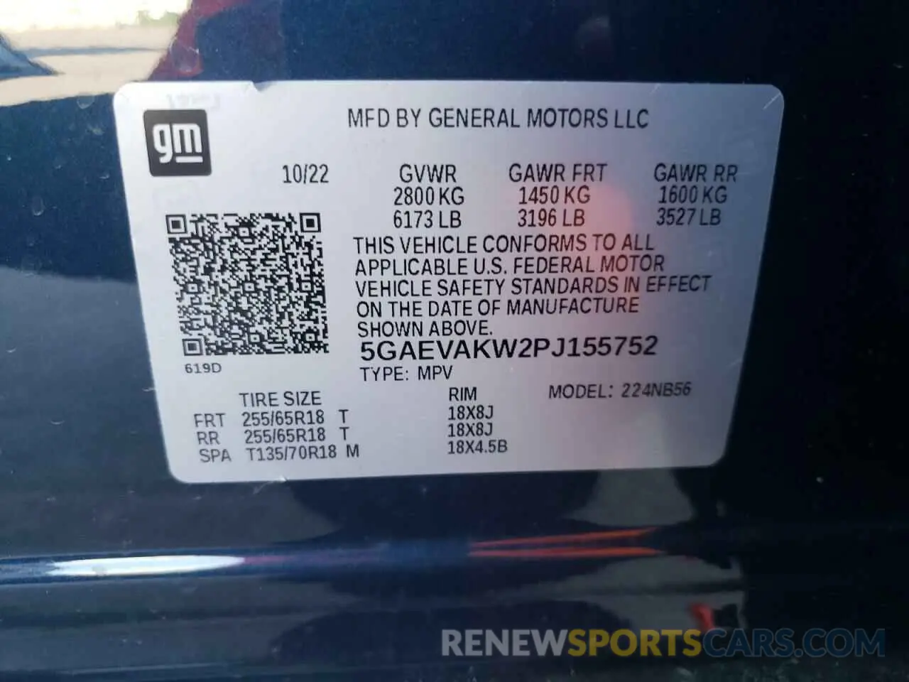 13 fotografías del automóvil dañado 5GAEVAKW2PJ155752 BUICK ENCLAVE 2023
