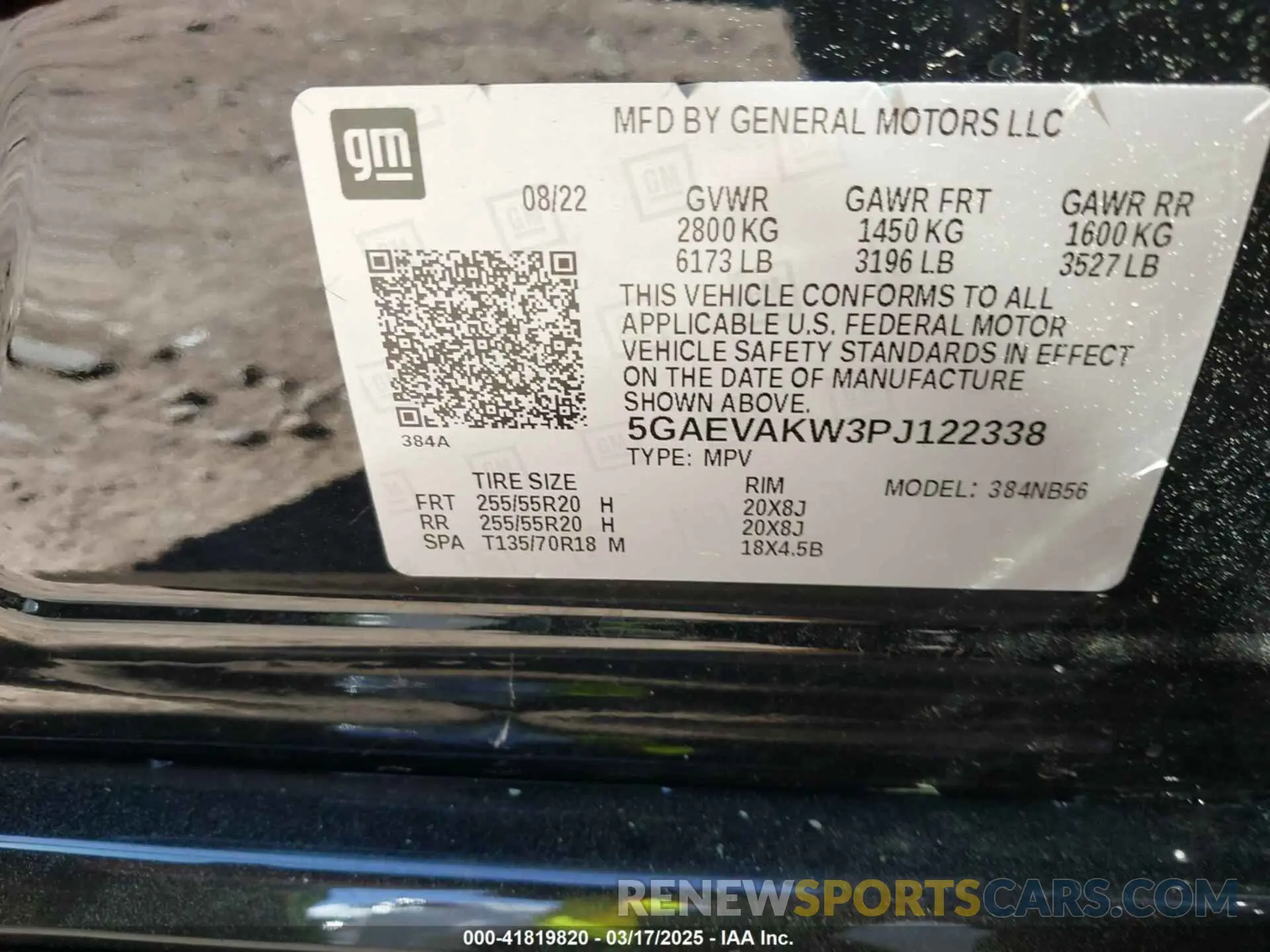 9 fotografías del automóvil dañado 5GAEVAKW3PJ122338 BUICK ENCLAVE 2023