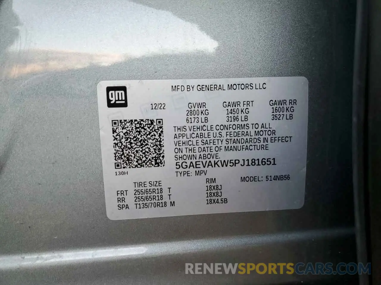 15 fotografías del automóvil dañado 5GAEVAKW5PJ181651 BUICK ENCLAVE 2023