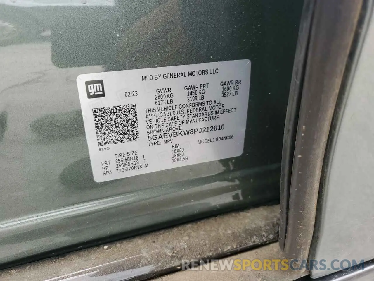 14 fotografías del automóvil dañado 5GAEVBKW8PJ212610 BUICK ENCLAVE 2023
