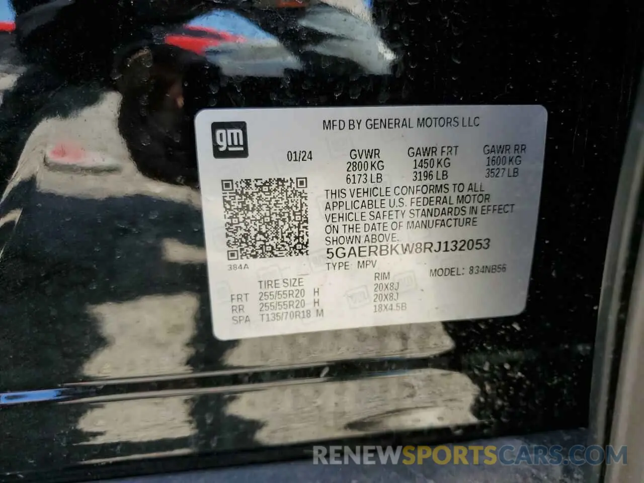 14 fotografías del automóvil dañado 5GAERBKW8RJ132053 BUICK ENCLAVE 2024