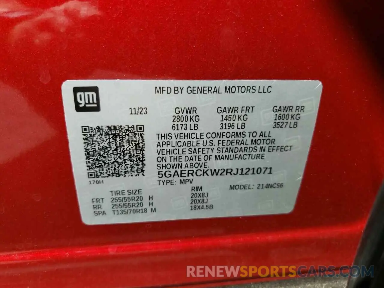 13 fotografías del automóvil dañado 5GAERCKW2RJ121071 BUICK ENCLAVE 2024