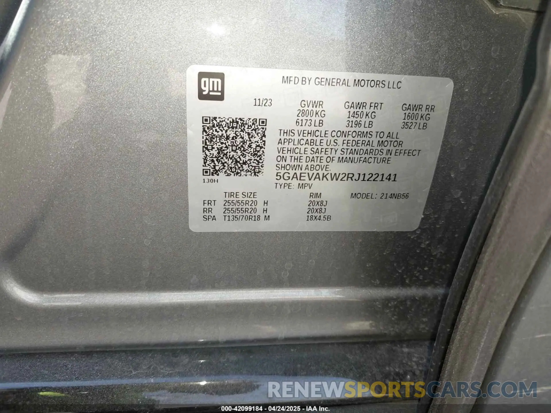 9 fotografías del automóvil dañado 5GAEVAKW2RJ122141 BUICK ENCLAVE 2024
