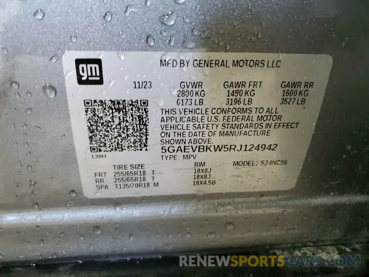 14 fotografías del automóvil dañado 5GAEVBKW5RJ124942 BUICK ENCLAVE 2024