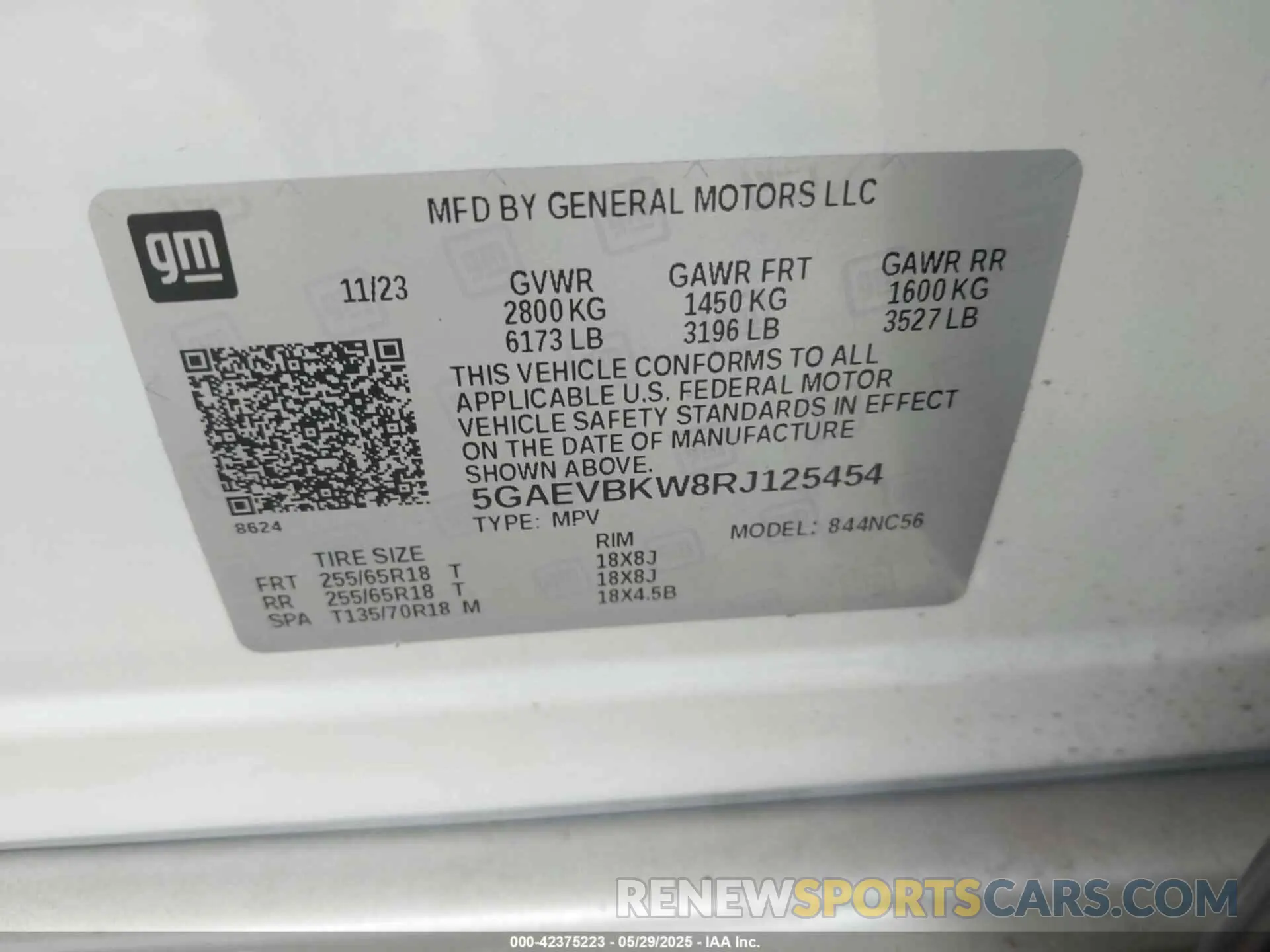9 fotografías del automóvil dañado 5GAEVBKW8RJ125454 BUICK ENCLAVE 2024