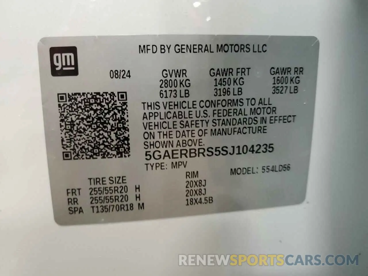 14 fotografías del automóvil dañado 5GAERBRS5SJ104235 BUICK ENCLAVE SP 2025