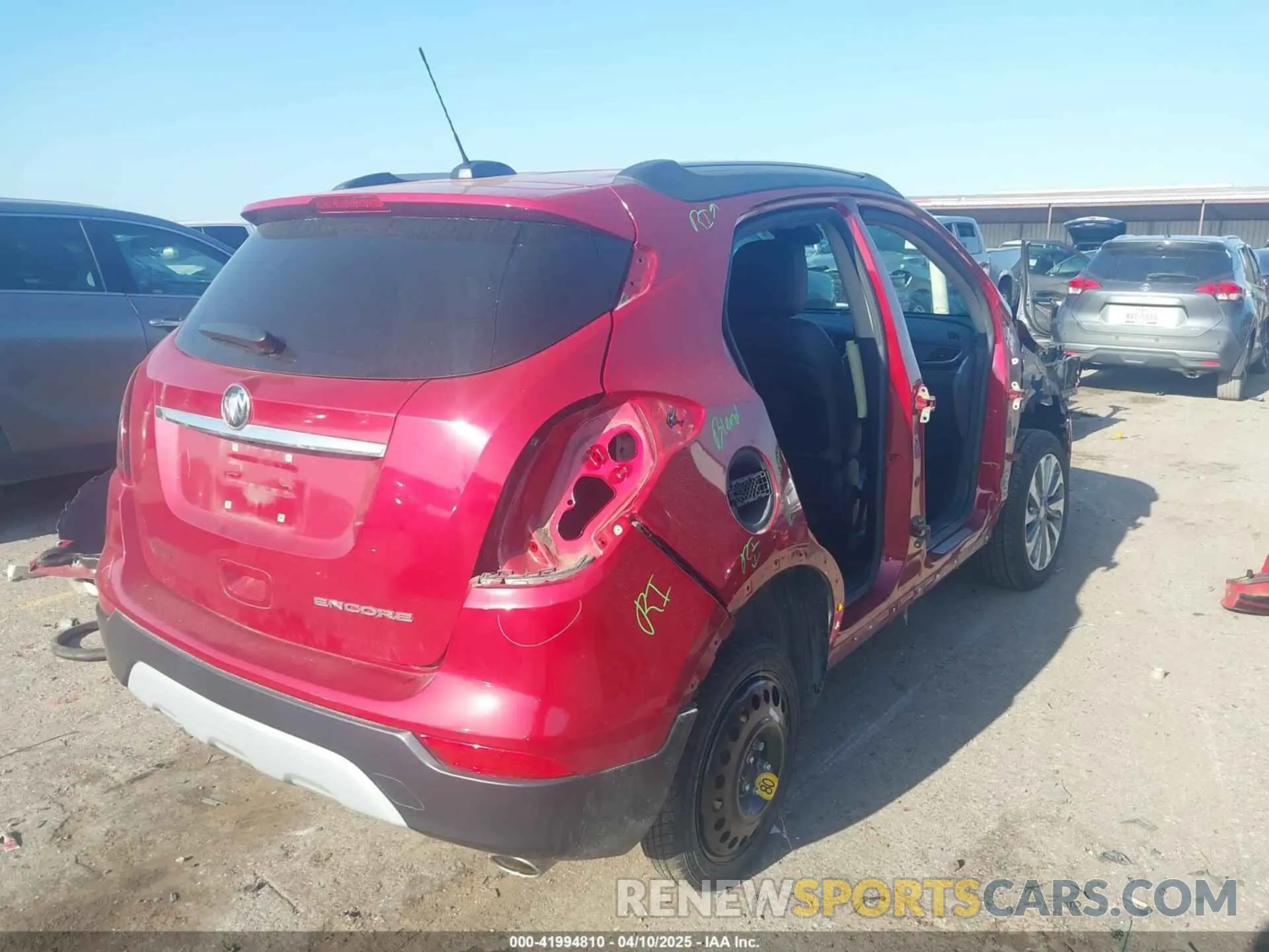 4 fotografías del automóvil dañado KL4CJASB3KB717038 BUICK ENCORE 2019
