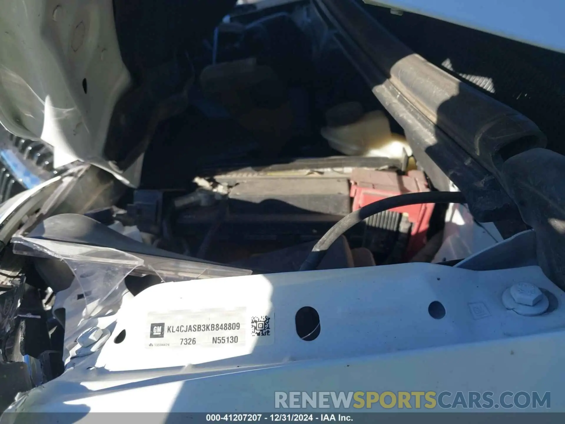 10 fotografías del automóvil dañado KL4CJASB3KB848809 BUICK ENCORE 2019