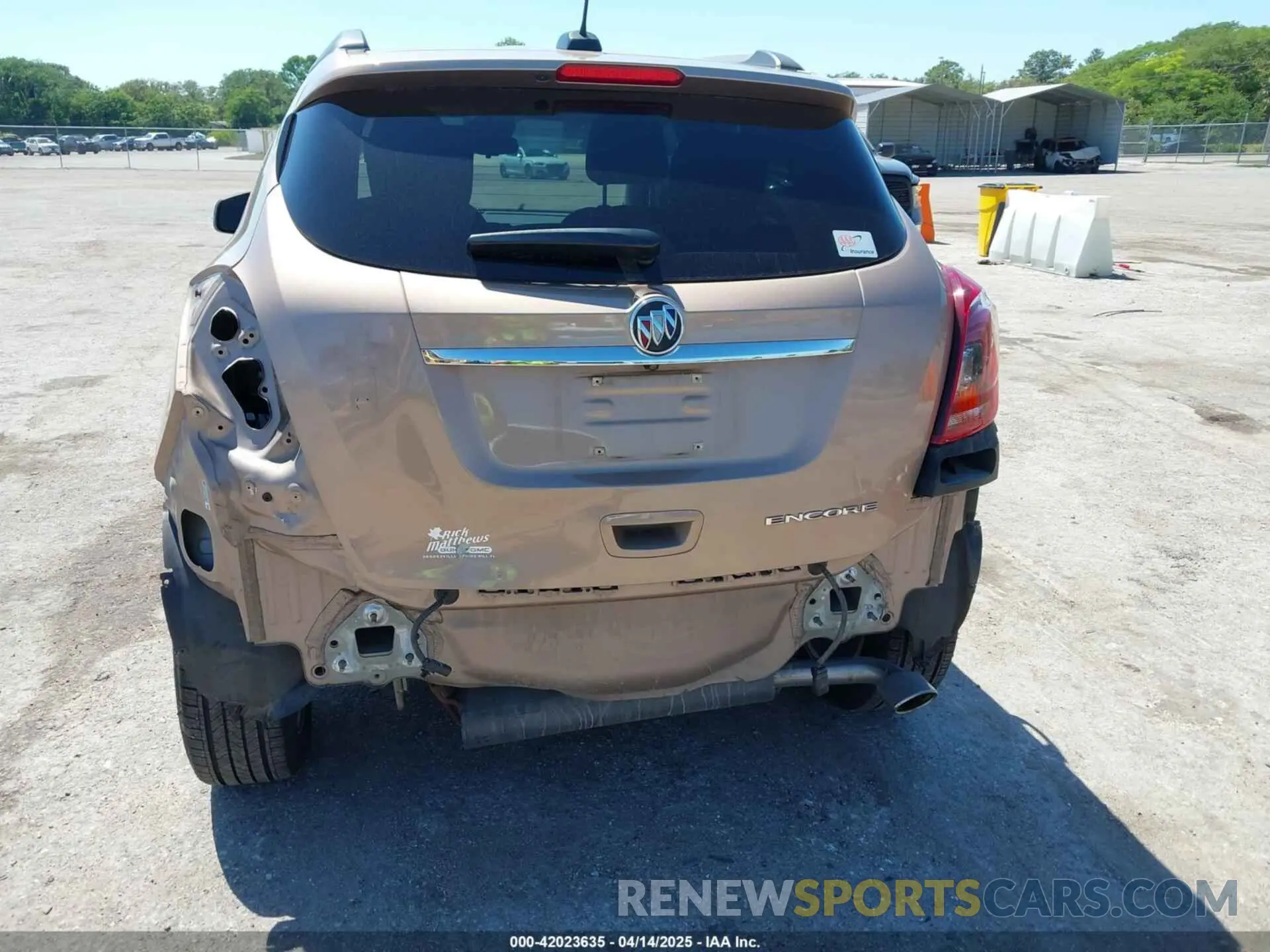 6 fotografías del automóvil dañado KL4CJASB6KB718569 BUICK ENCORE 2019