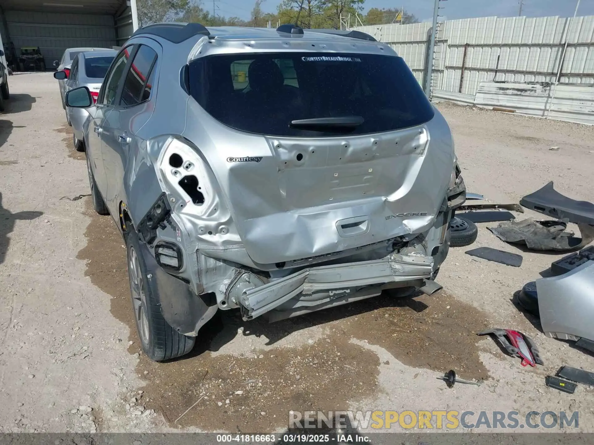 6 fotografías del automóvil dañado KL4CJASB7KB900118 BUICK ENCORE 2019