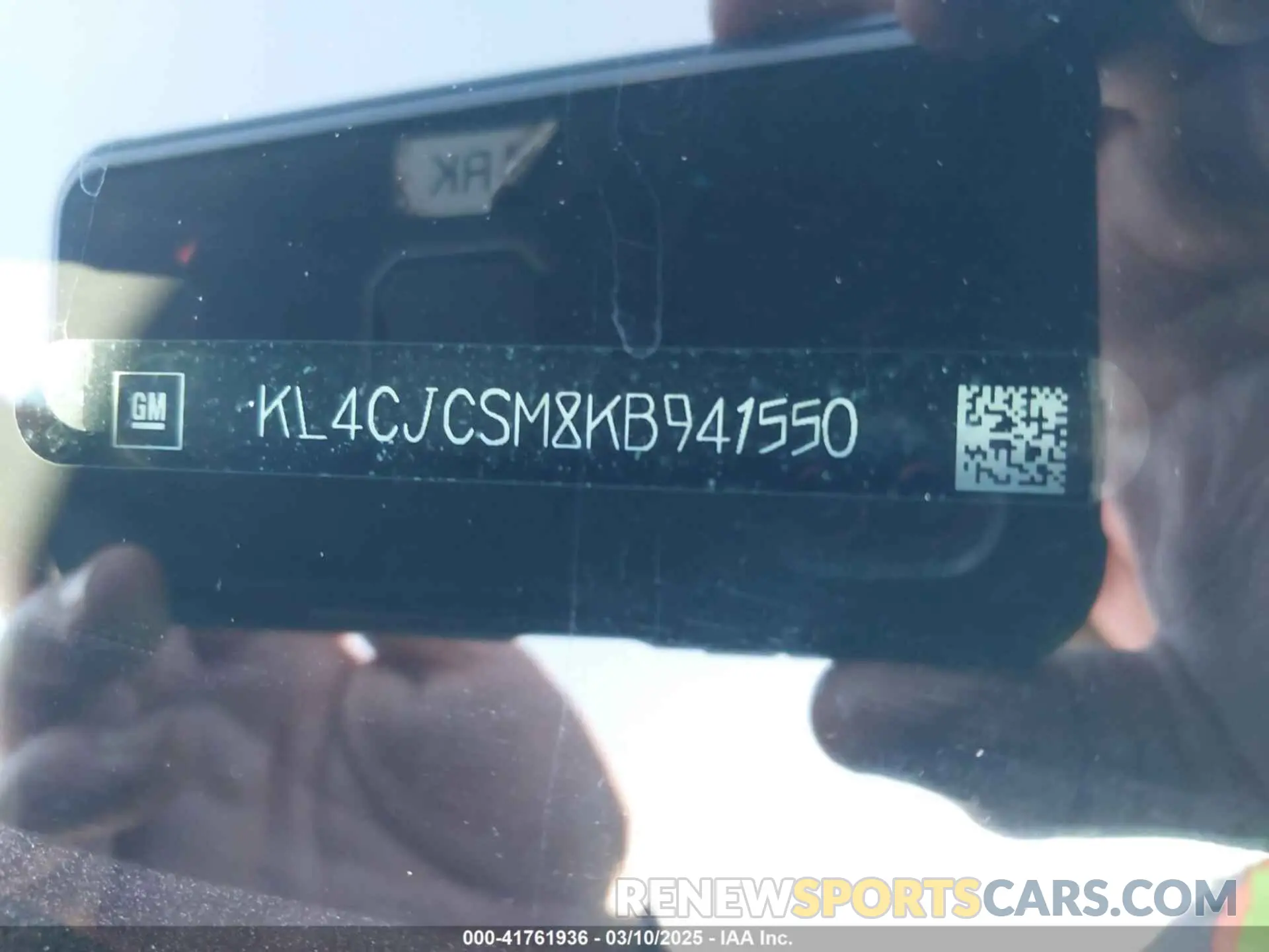 9 fotografías del automóvil dañado KL4CJCSM8KB941550 BUICK ENCORE 2019
