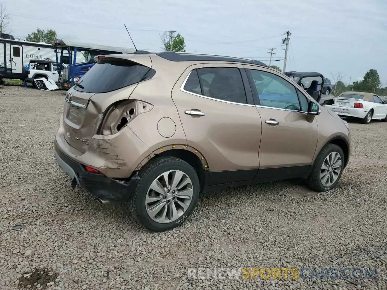 3 fotografías del automóvil dañado KL4CJESB9KB785819 BUICK ENCORE 2019