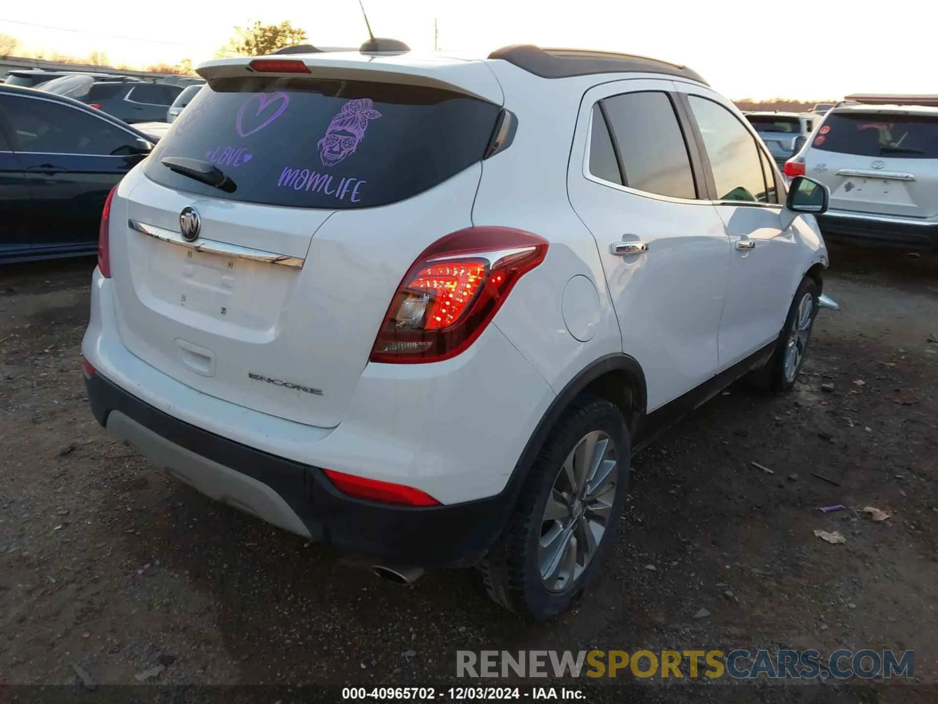 4 fotografías del automóvil dañado KL4CJASB3LB085630 BUICK ENCORE 2020