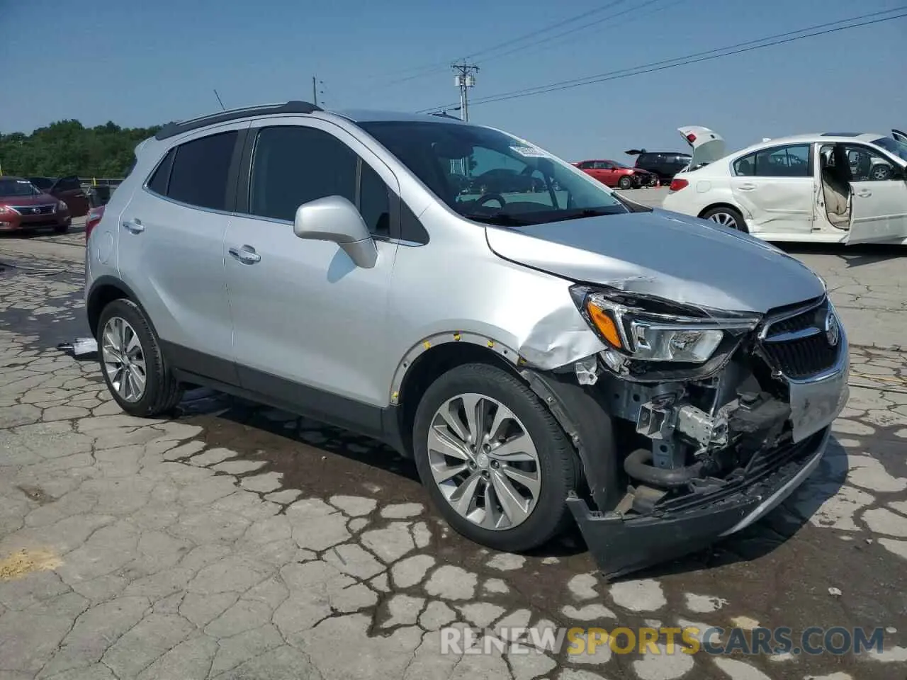 4 fotografías del automóvil dañado KL4CJASB4LB001198 BUICK ENCORE 2020