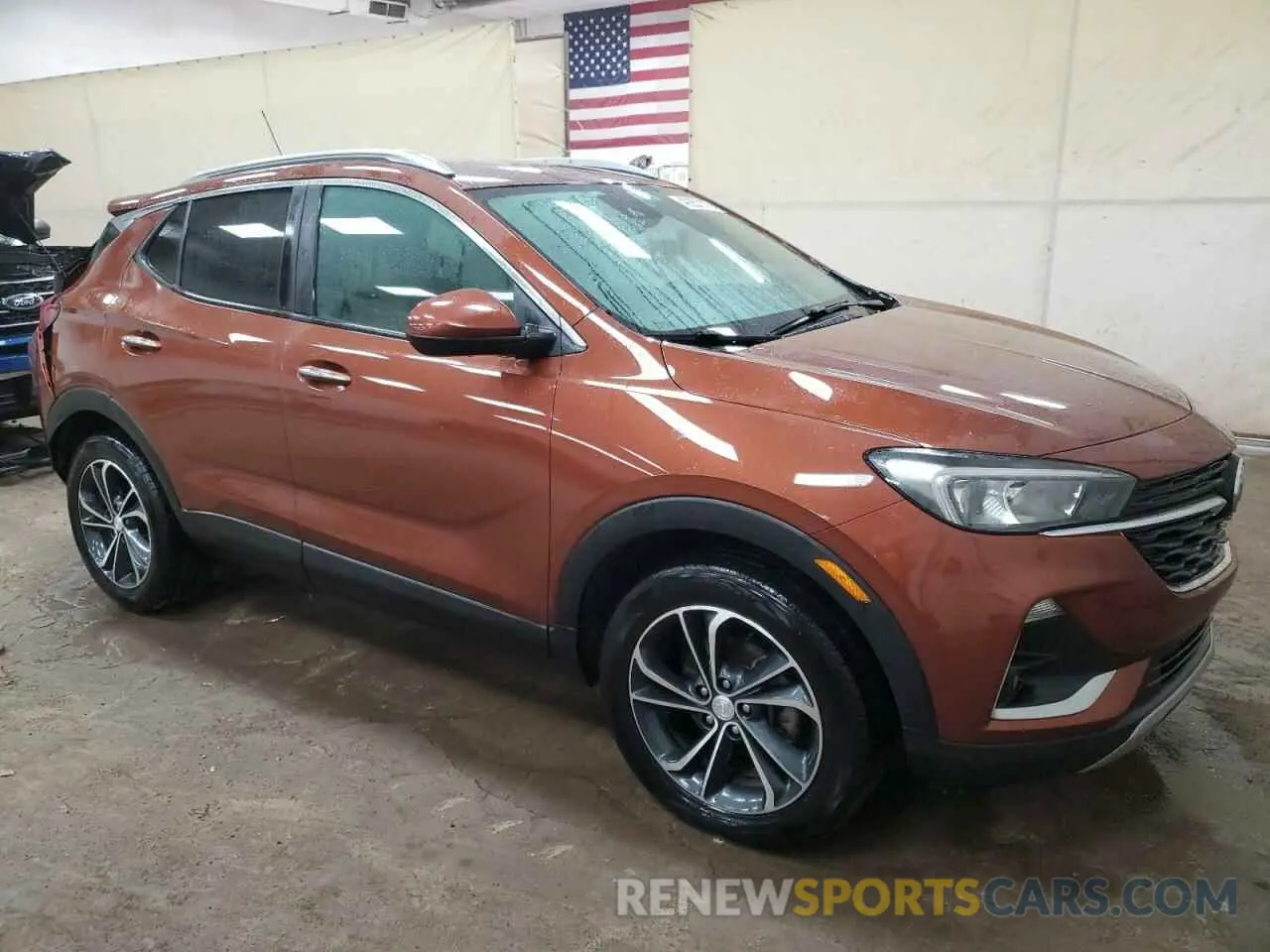 4 fotografías del automóvil dañado KL4MMESL1MB053014 BUICK ENCORE 2021