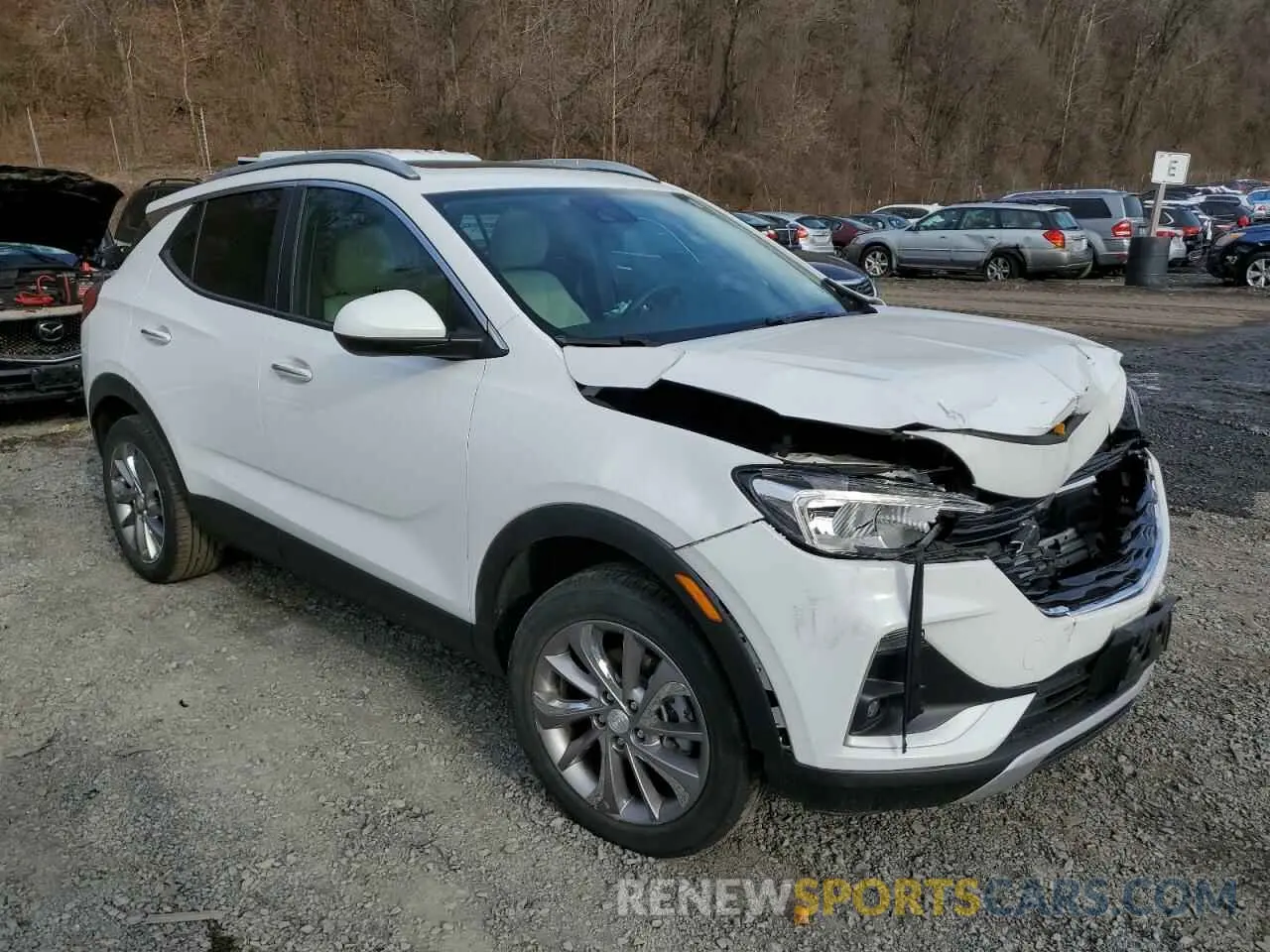 4 fotografías del automóvil dañado KL4MMESL9MB125822 BUICK ENCORE 2021