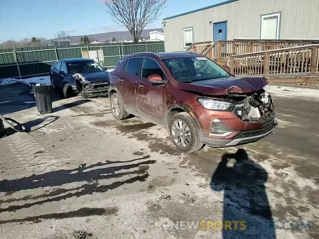 14 fotografías del automóvil dañado KL4MMESLXMB093236 BUICK ENCORE 2021