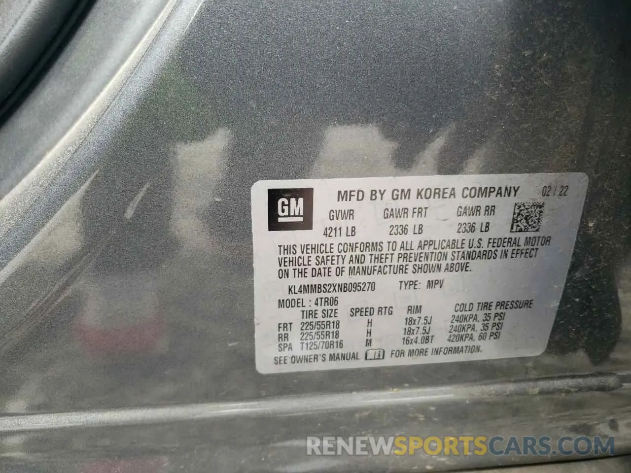 13 fotografías del automóvil dañado KL4MMBS2XNB095270 BUICK ENCORE 2022