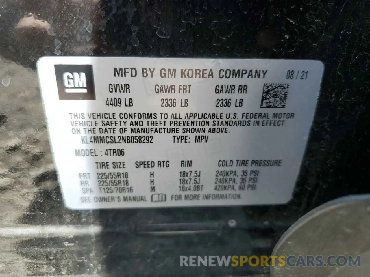 13 fotografías del automóvil dañado KL4MMCSL2NB058292 BUICK ENCORE 2022
