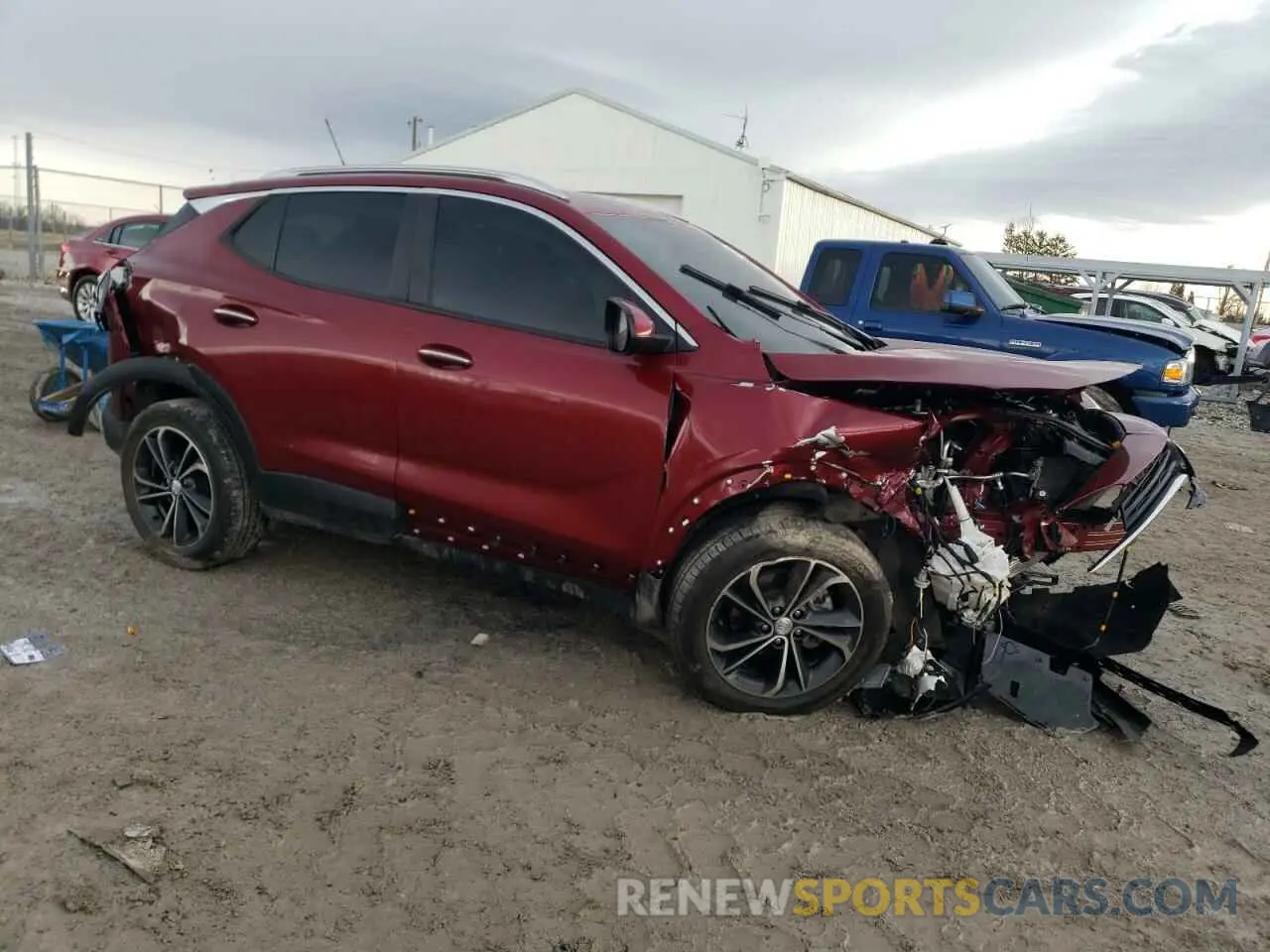 4 fotografías del automóvil dañado KL4MMDS2XNB013842 BUICK ENCORE 2022