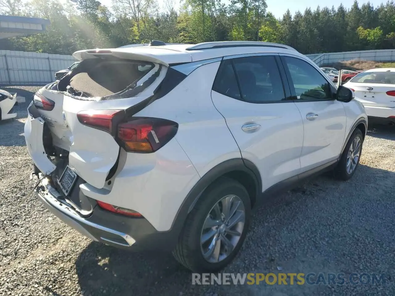 3 fotografías del automóvil dañado KL4MMFSL0NB135288 BUICK ENCORE 2022