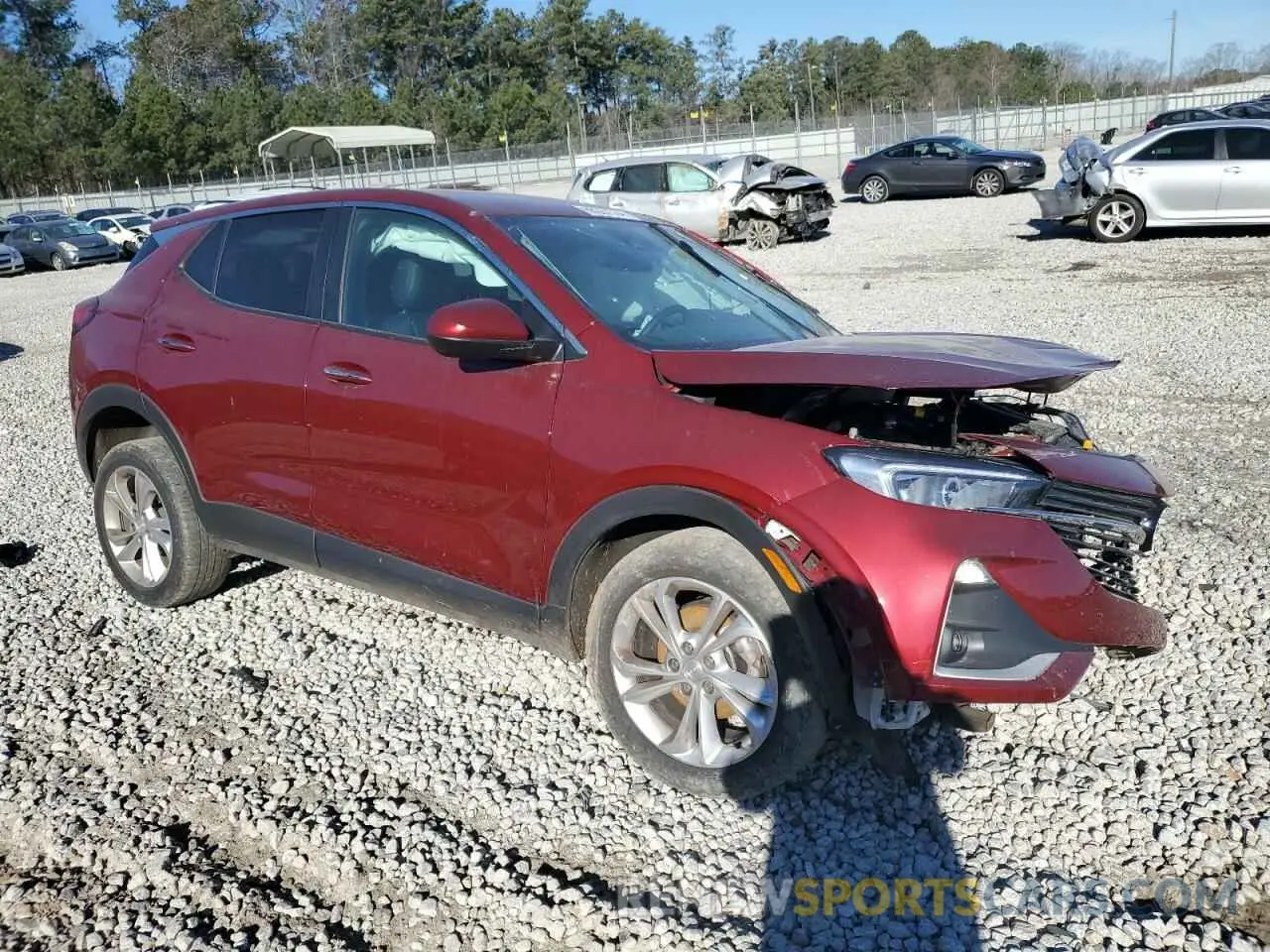 4 fotografías del automóvil dañado KL4MMBS25PB082414 BUICK ENCORE 2023
