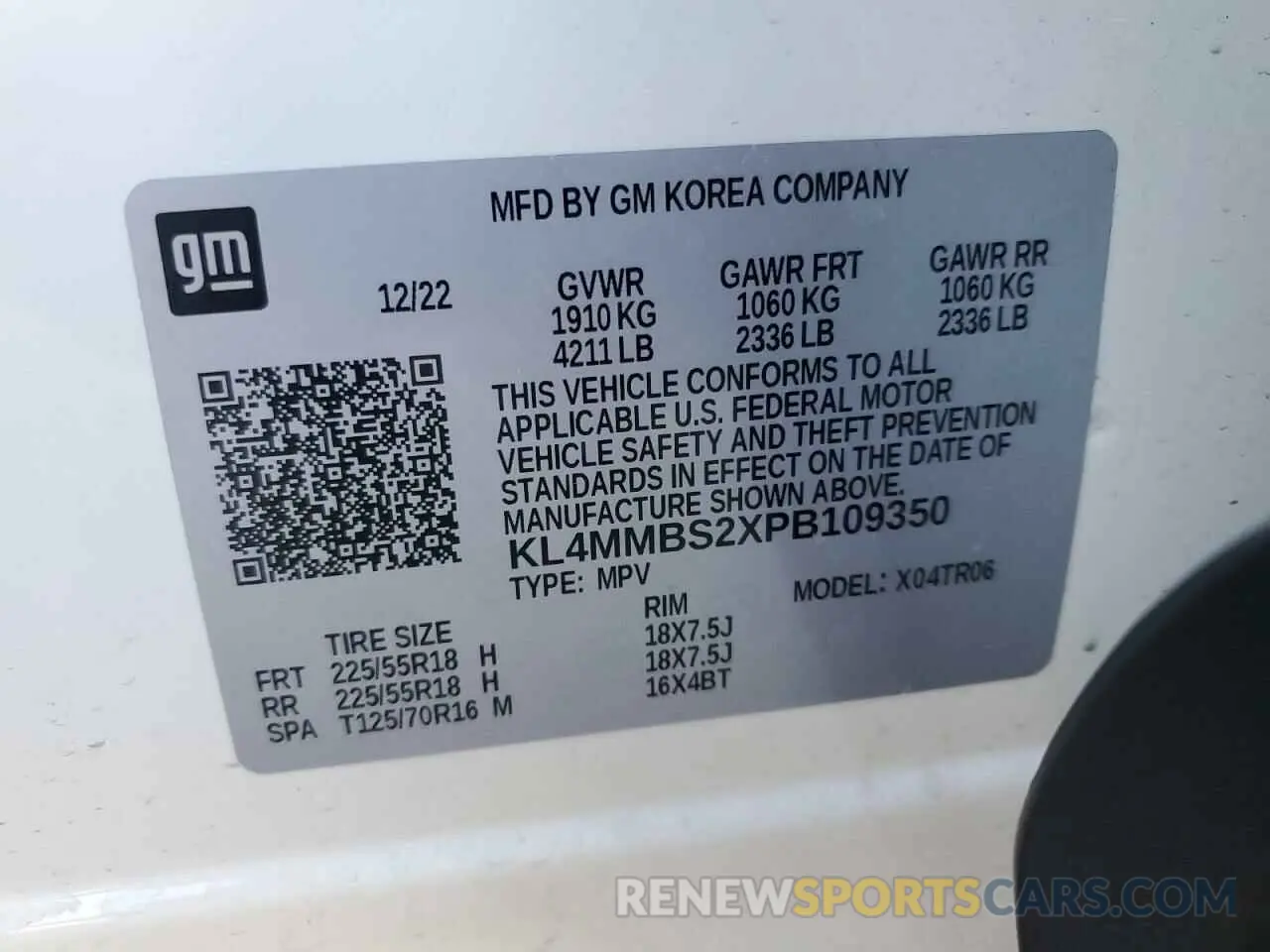 13 fotografías del automóvil dañado KL4MMBS2XPB109350 BUICK ENCORE 2023
