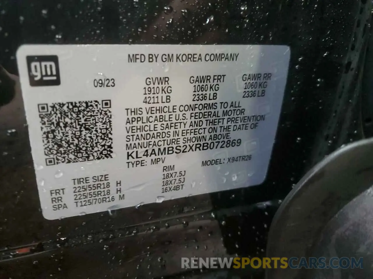 14 fotografías del automóvil dañado KL4AMBS2XRB072869 BUICK ENCORE 2024