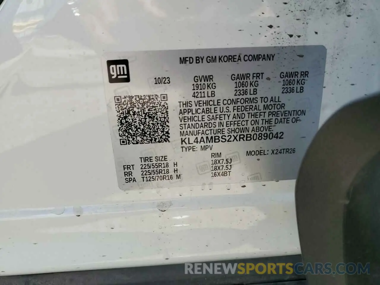 12 fotografías del automóvil dañado KL4AMBS2XRB089042 BUICK ENCORE 2024