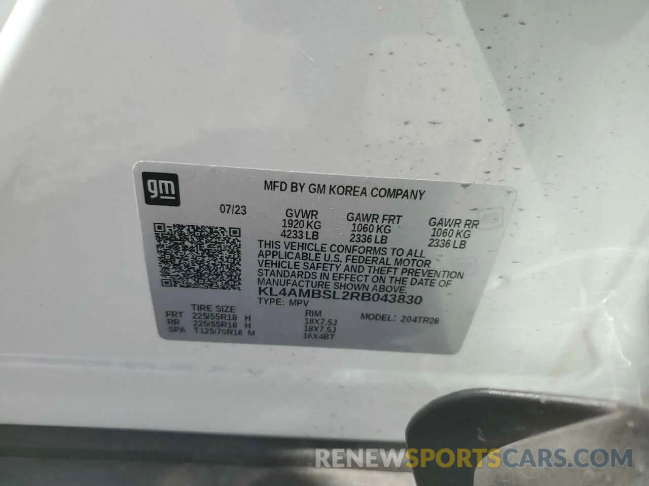 13 fotografías del automóvil dañado KL4AMBSL2RB043830 BUICK ENCORE 2024