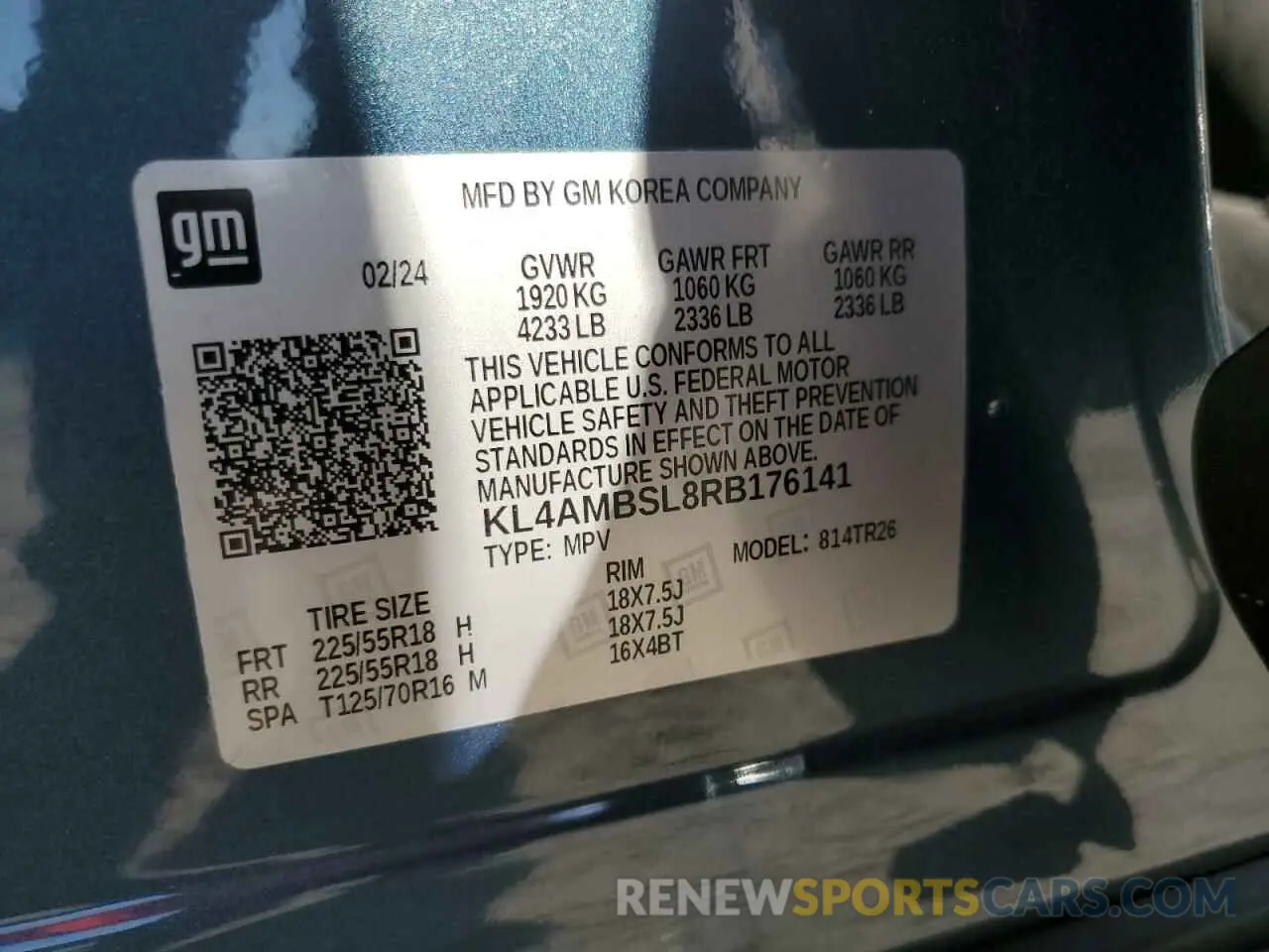 14 fotografías del automóvil dañado KL4AMBSL8RB176141 BUICK ENCORE 2024