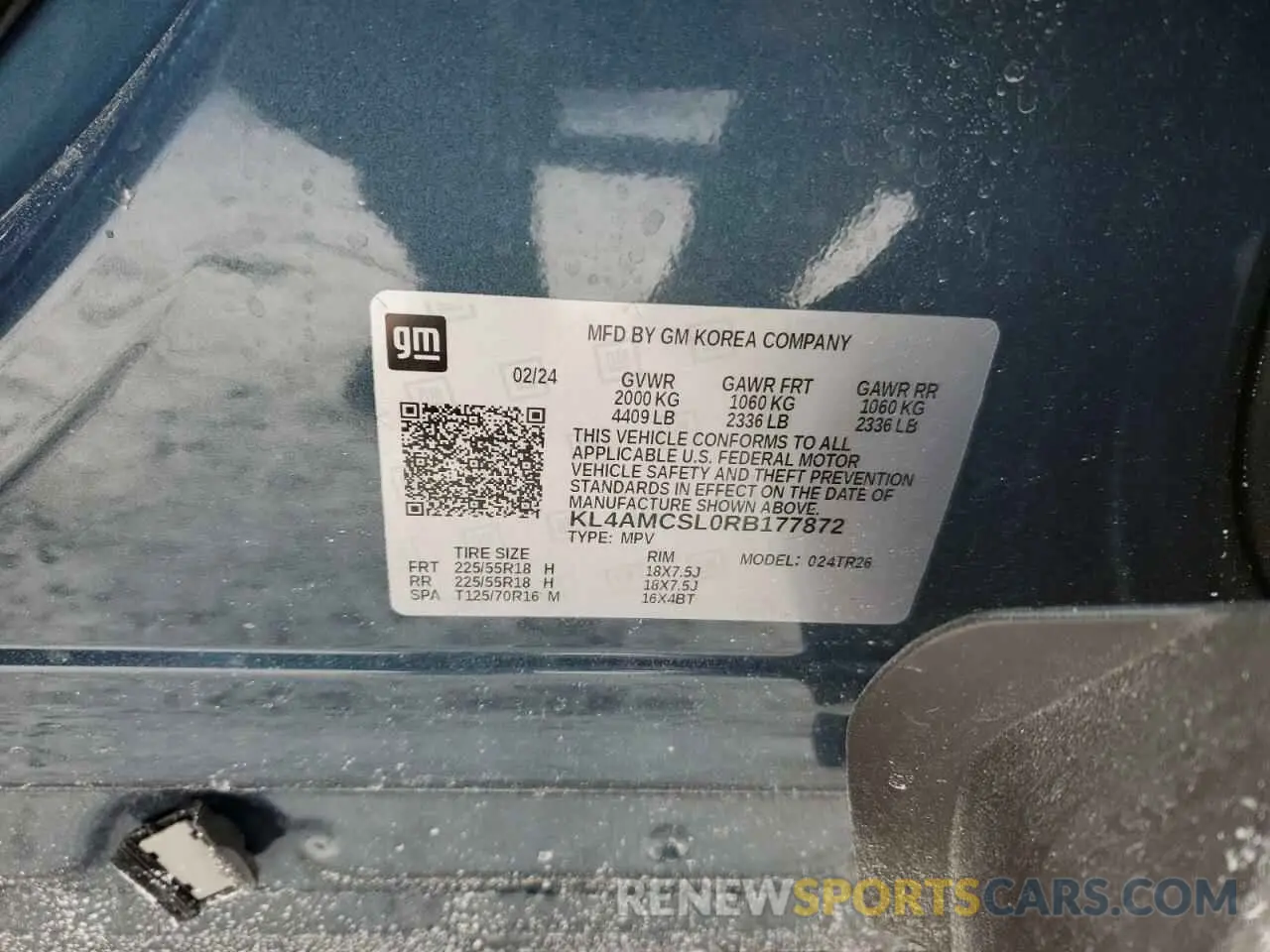 13 fotografías del automóvil dañado KL4AMCSL0RB177872 BUICK ENCORE 2024