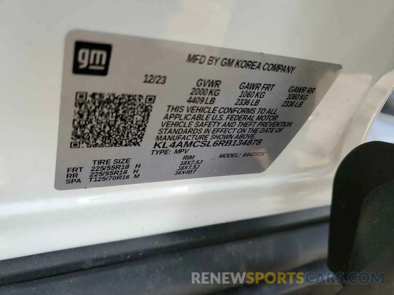 14 fotografías del automóvil dañado KL4AMCSL6RB134878 BUICK ENCORE 2024