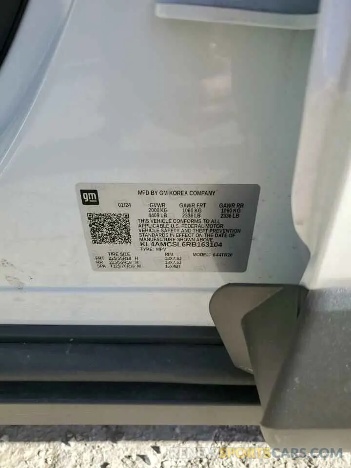 13 fotografías del automóvil dañado KL4AMCSL6RB163104 BUICK ENCORE 2024