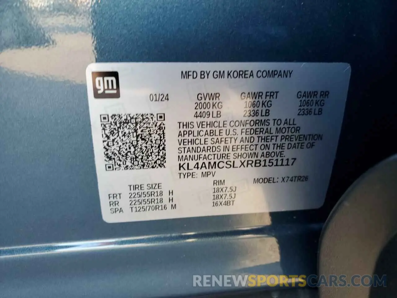 13 fotografías del automóvil dañado KL4AMCSLXRB151117 BUICK ENCORE 2024