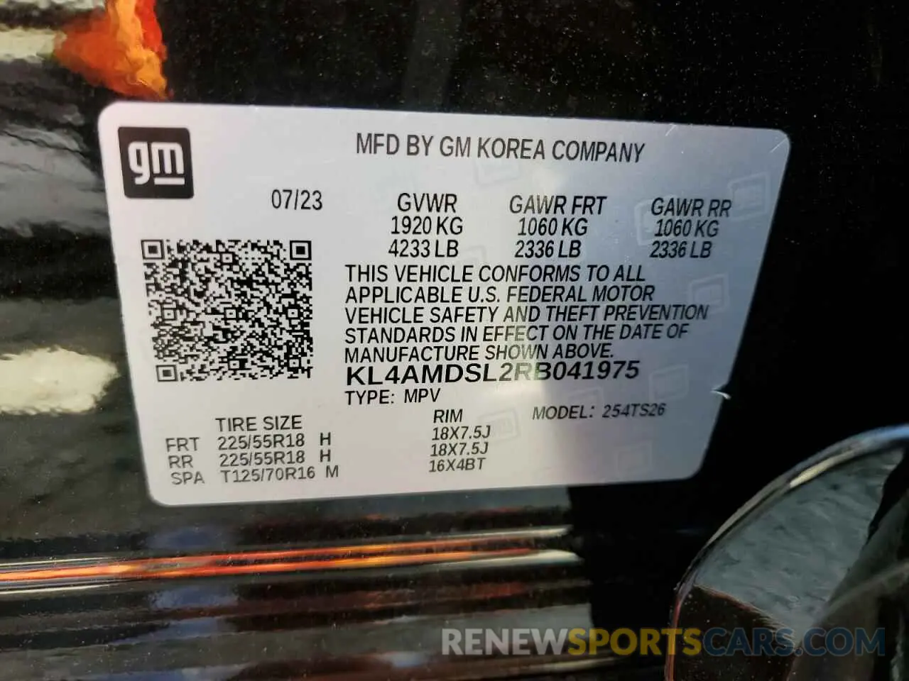 13 fotografías del automóvil dañado KL4AMDSL2RB041975 BUICK ENCORE 2024