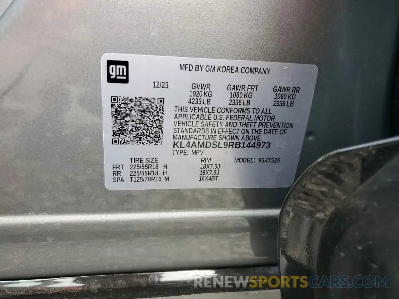 13 fotografías del automóvil dañado KL4AMDSL9RB144973 BUICK ENCORE 2024