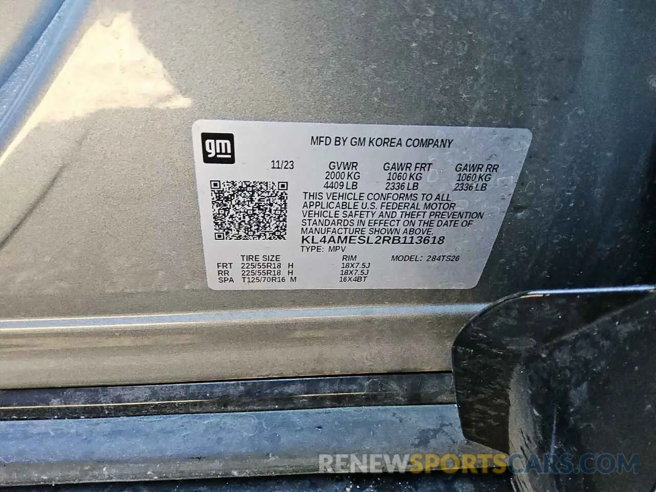 12 fotografías del automóvil dañado KL4AMESL2RB113618 BUICK ENCORE 2024