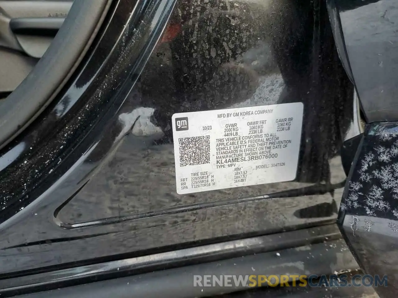 15 fotografías del automóvil dañado KL4AMESL3RB076000 BUICK ENCORE 2024