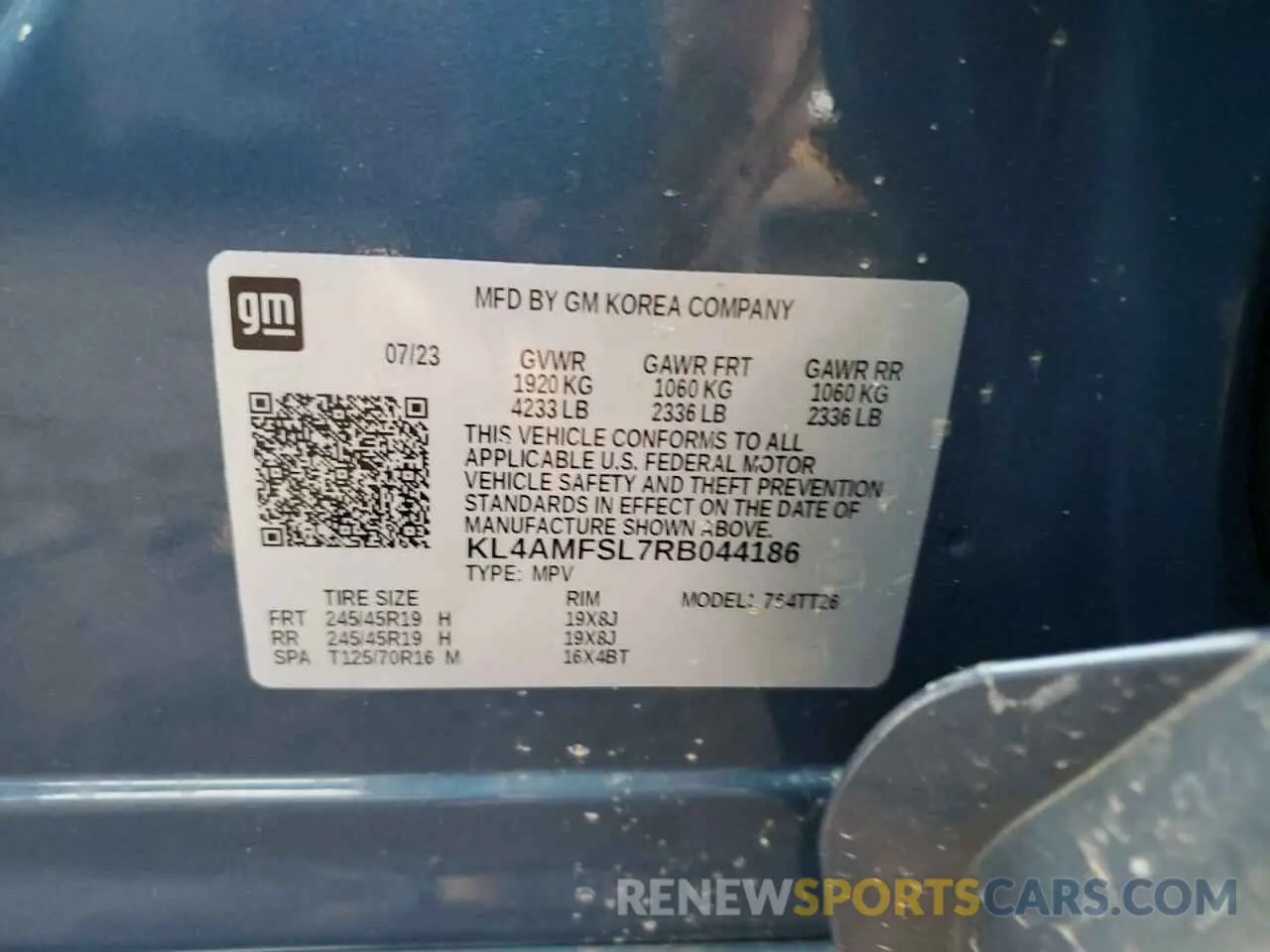 12 fotografías del automóvil dañado KL4AMFSL7RB044186 BUICK ENCORE 2024