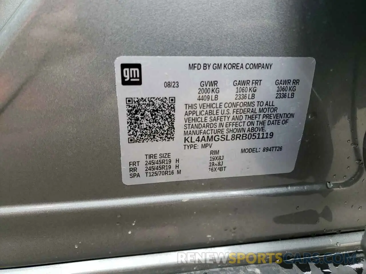 13 fotografías del automóvil dañado KL4AMGSL8RB051119 BUICK ENCORE 2024