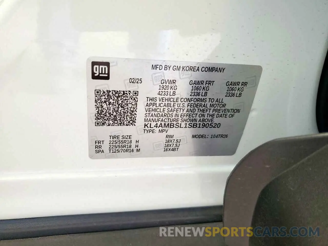 14 fotografías del automóvil dañado KL4AMBSL1SB190520 BUICK ENCORE 2025