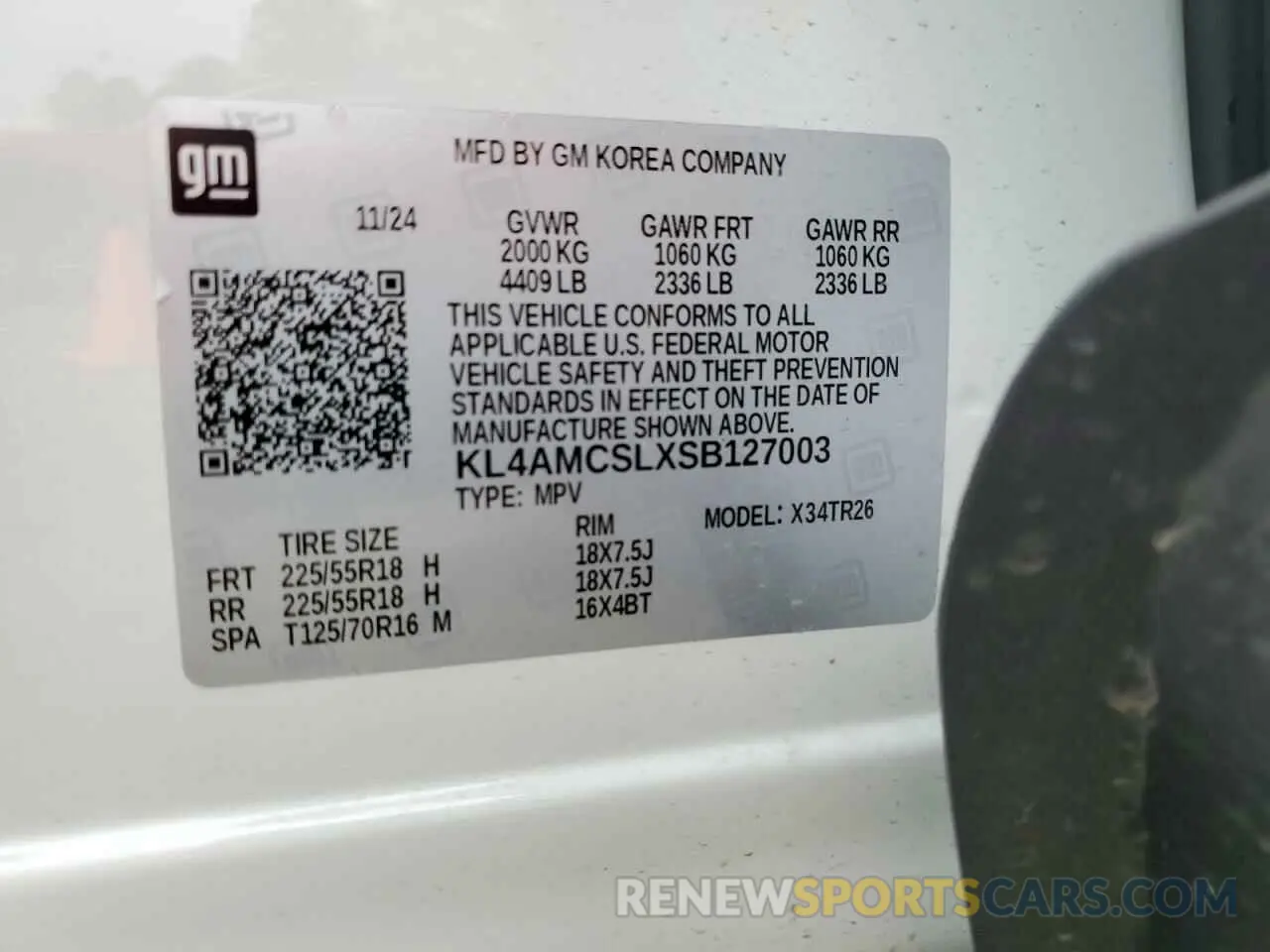 13 fotografías del automóvil dañado KL4AMCSLXSB127003 BUICK ENCORE 2025