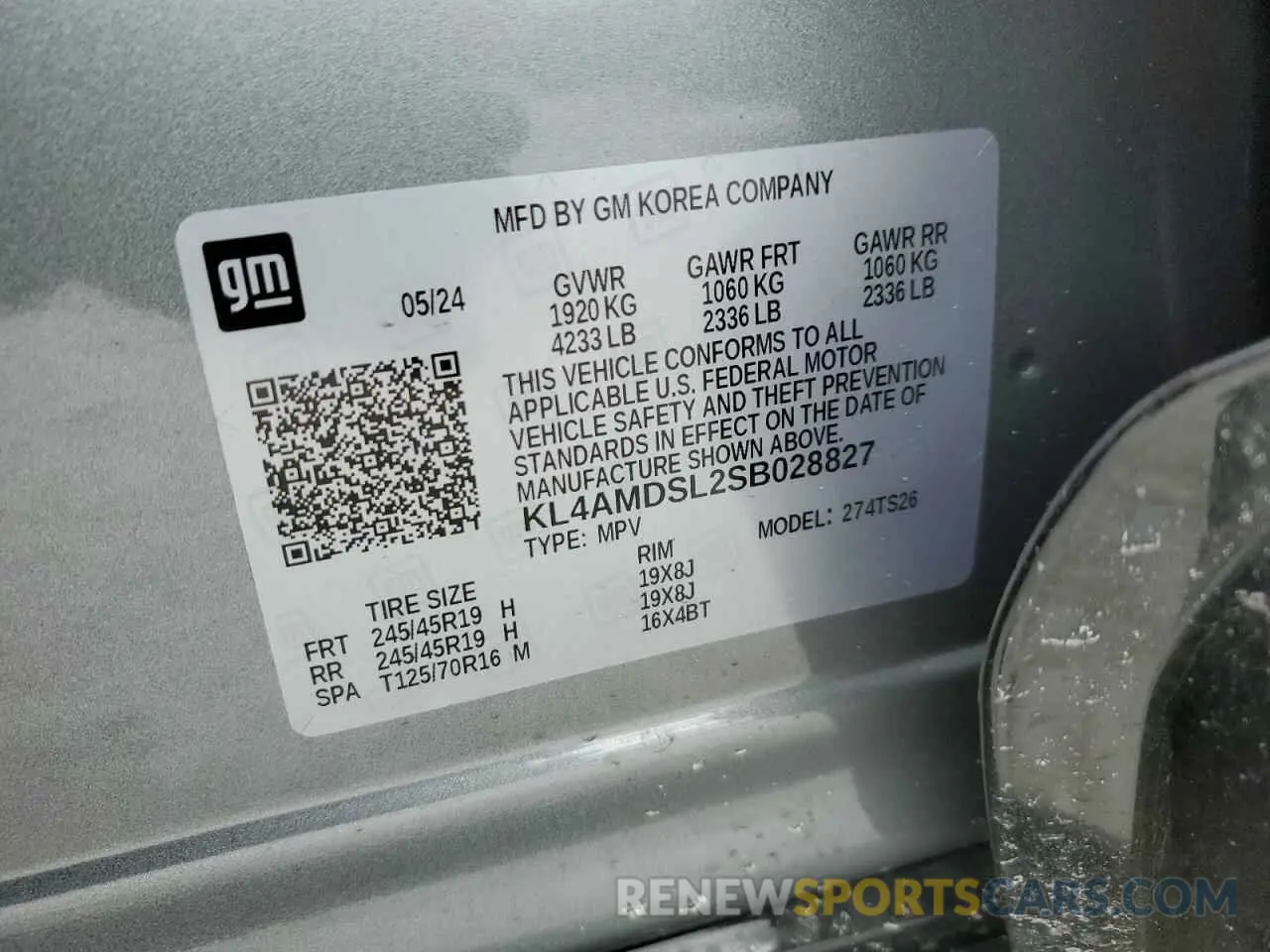 13 fotografías del automóvil dañado KL4AMDSL2SB028827 BUICK ENCORE 2025